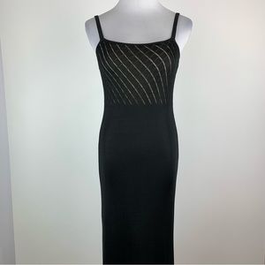 Vintage Y2K Laundry Shelli Segal Knit Sweater Fitted Maxi Dress Small
